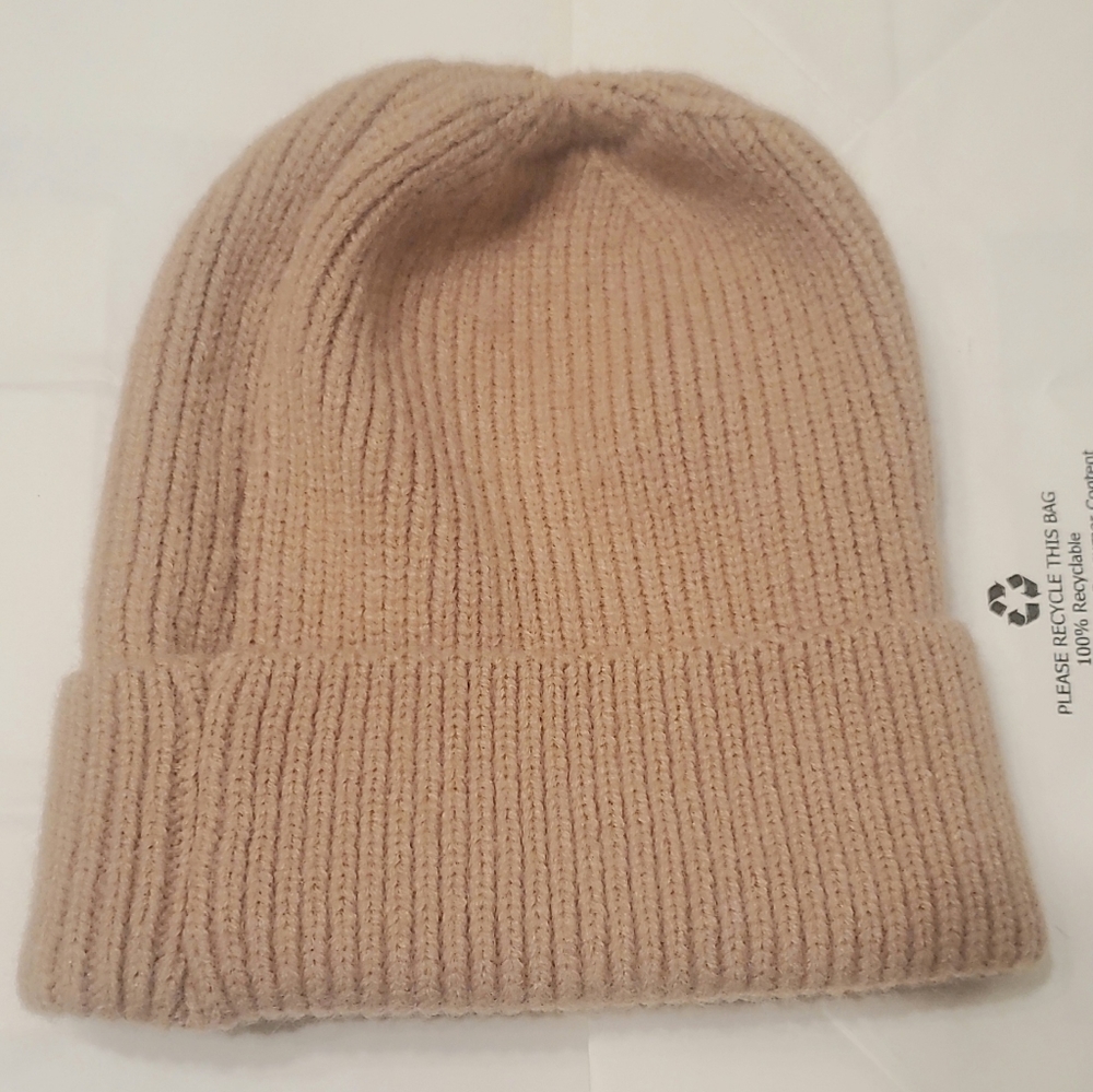Smiley Face Ribbed Beanie - Picture 2 of 5